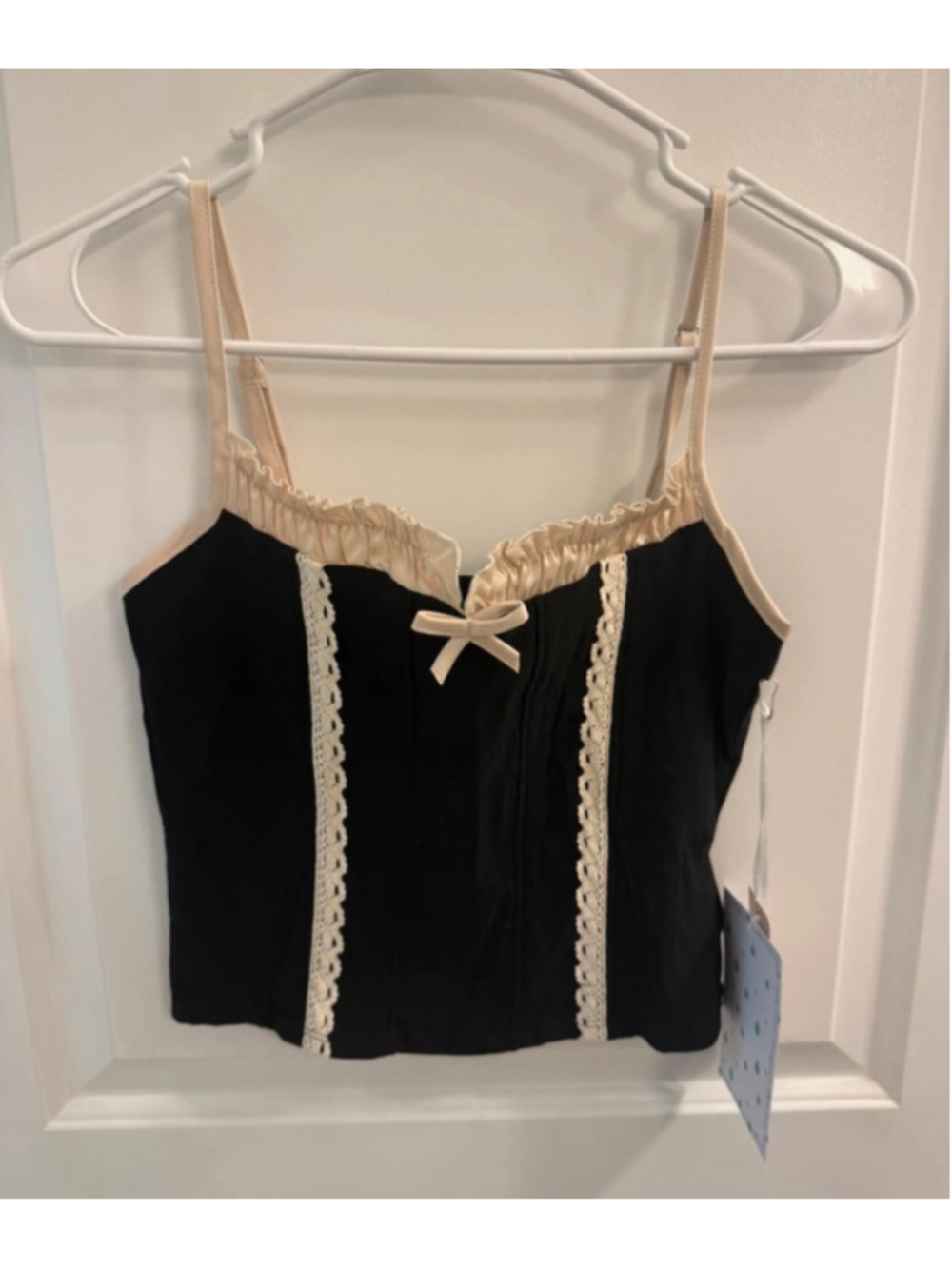 Sweet Rain Black & Beige Camisole M